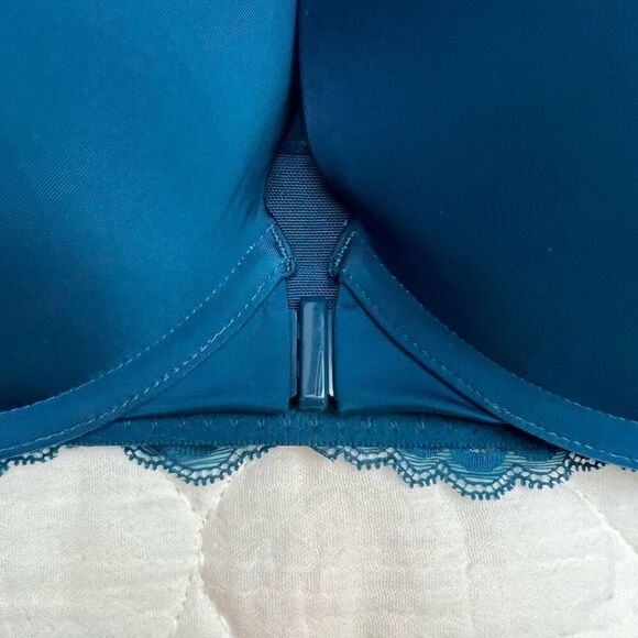 Torrid Women's Plus Size 44C Blue Push-Up Front-Close Bra Lace Back - Picture 6 of 10